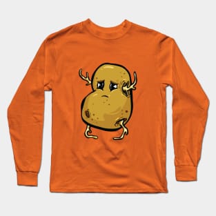 Potato People! Cartoon Confused Potato Garden Tips Toons Long Sleeve T-Shirt